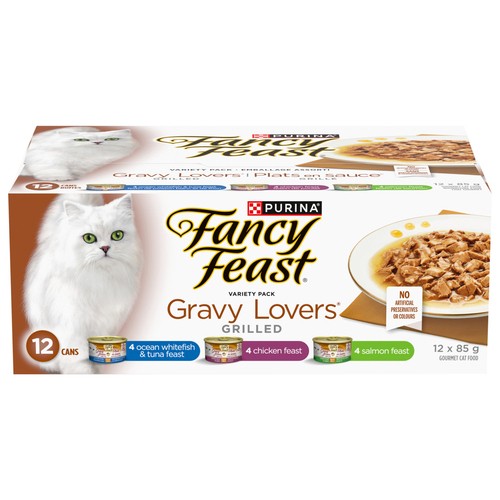 Fancy Feast Gravy Lovers Wet Cat Food Variety Pack 12 x 85 g