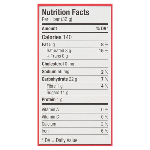 Tim Hortons Granola Bar Double Chocolate Natural Flavour 5 x 32 g