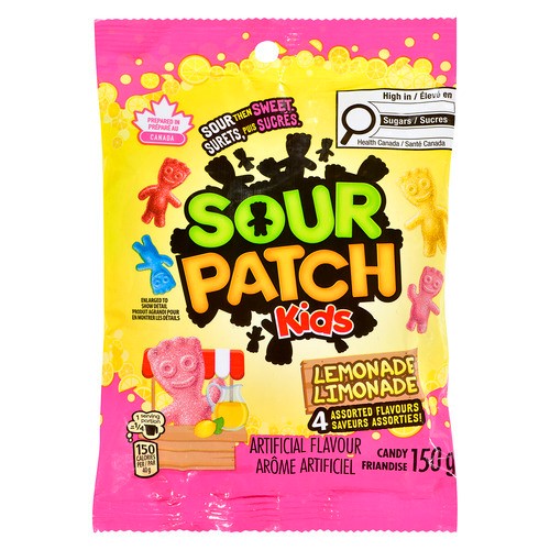Sour Patch Kids Candy Sour Lemonade Flavour Then Sweet 150 g