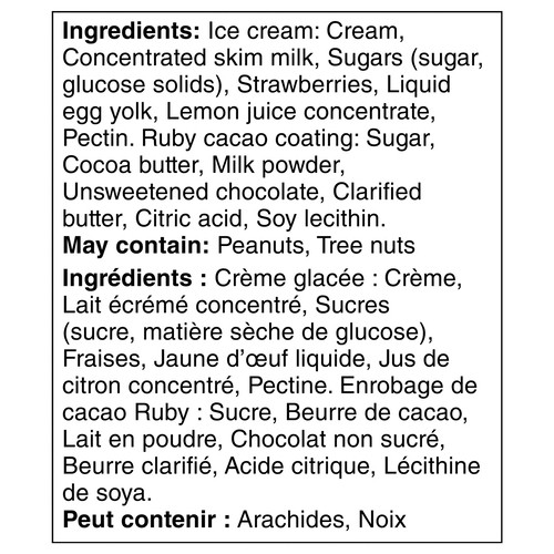 Häagen-Dazs Ice Cream Bars Strawberry Ruby Cacao 3 x 72 ml