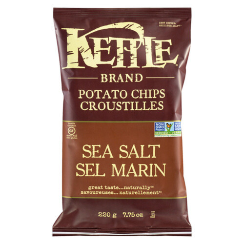 Kettle Brand Gluten-Free Potato Chips Sea Salt 220 g