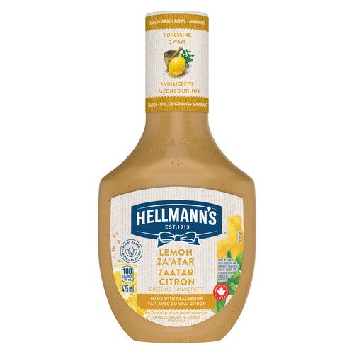 Hellmann'S Vinaigette Lemon Za’Atar Salad Dressing For Salads gain Bowls 475 ml