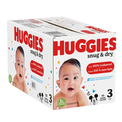 Huggies Snug & Dry Diapers Size 3 88 Count