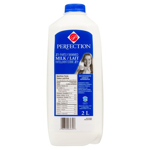 Perfection 2% Milk Jug Partly Skimmed 2 L