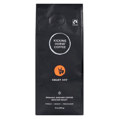 Kicking Horse Coffee Organic Ground Coffee Smart Ass Medium Roast 284 g