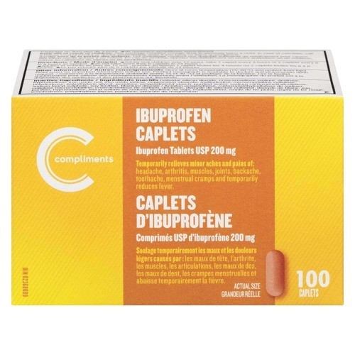 Compliments Ibuprofen Caplets 100 Count