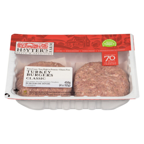 Hayter's Farm Turkey Burgers Classic 4 x 112 g