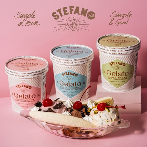 Stefano Faita Gelato Italian Style Chocolate Hazelnut 500 ml