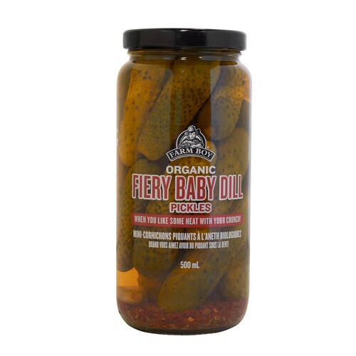 Farm Boy Organic Pickles Fiery Baby Dill 500 ml