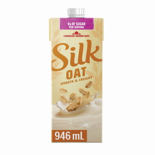 Silk Dairy-Free Unsweetened Oat Milk Alternative Plain Shelf Stable 946 ml