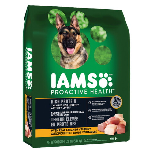 IAMS Proactive Health Adult Dry Dog Food High Protein Chicken & Turkey 5.44 kg