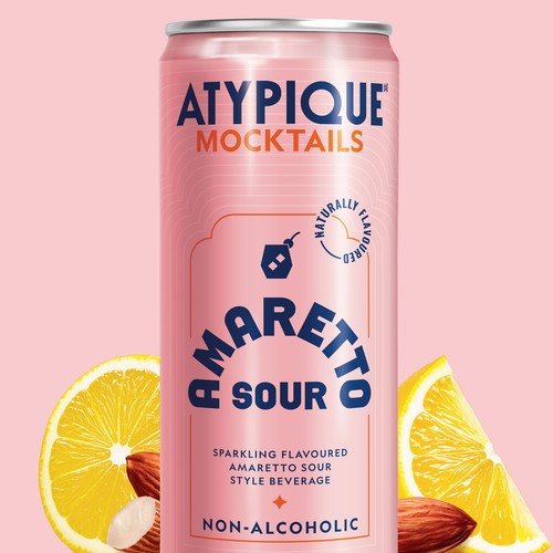 Atypique Non-Alcoholic Mocktail Amaretto Sour 4 x 355 ml (cans)