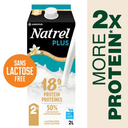 Natrel Plus Lactose-Free 2% Protein Milk Vanilla 2 L