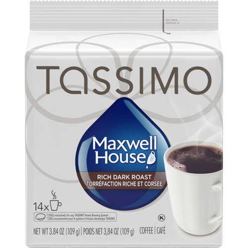 Tassimo Maxwell House Coffee Rich Dark Roast Single 14 x 109 g