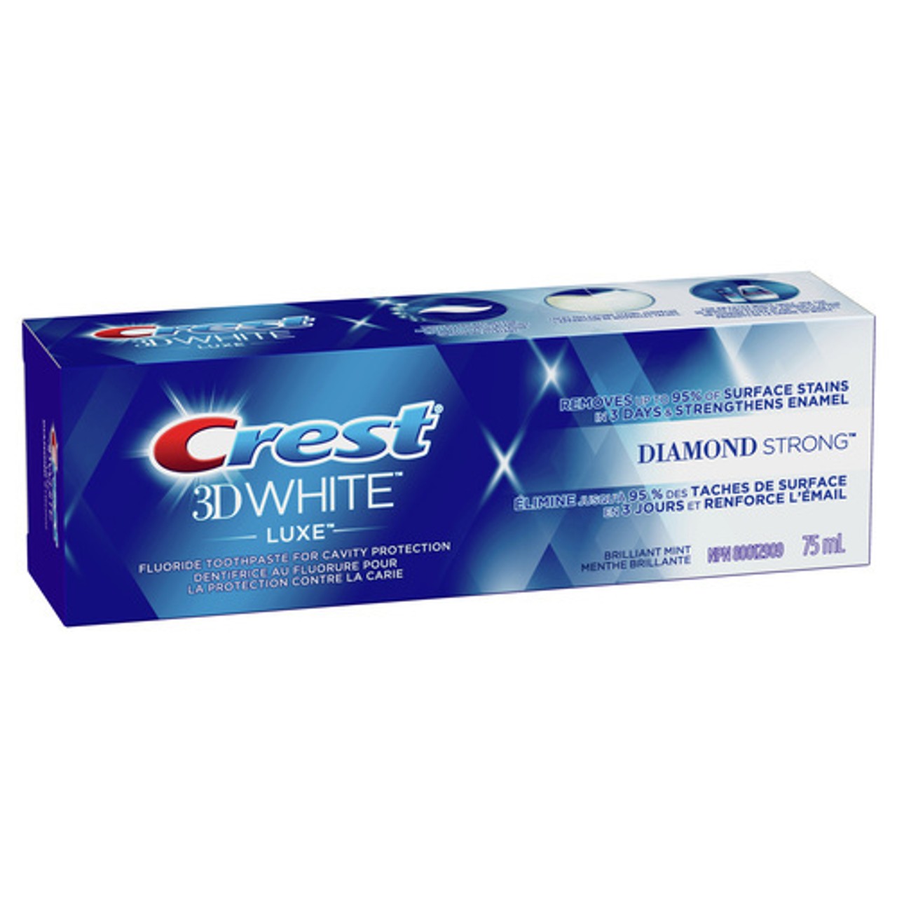 Crest 3D White Toothpaste Luxe Diamond Strong 75 ml - Voilà Online ...
