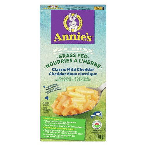Annie's Organic Macaroni & Cheese Pasta Grass Fed Classic Mild Cheddar 170 g