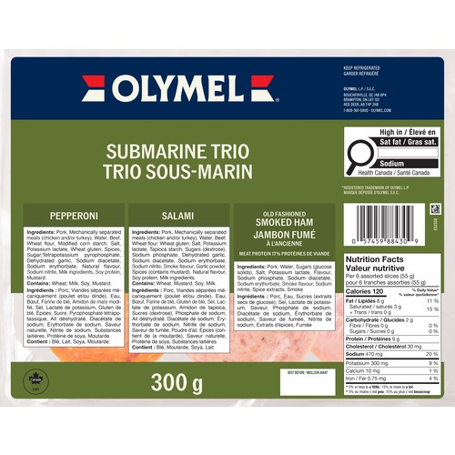 Olymel Deli Meat Submarine Trio 300 g