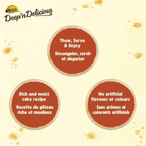 McCain Deep'n Delicious Frozen Cake Salted Caramel 510 g