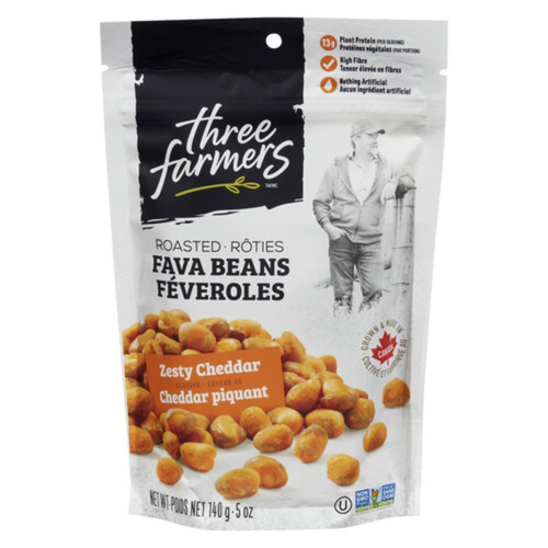 Three Farmers Foods Fava Bean Snack Zesty Cheddar 140 g