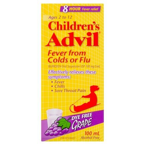 Children's Advil Oral Suspension Fever, Cold & Flu 100 ml