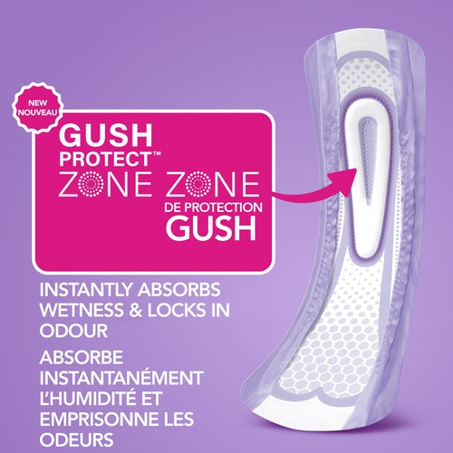 Poise Ultra Thin Incontinence Pads Moderate Absorbency Long 48 Count
