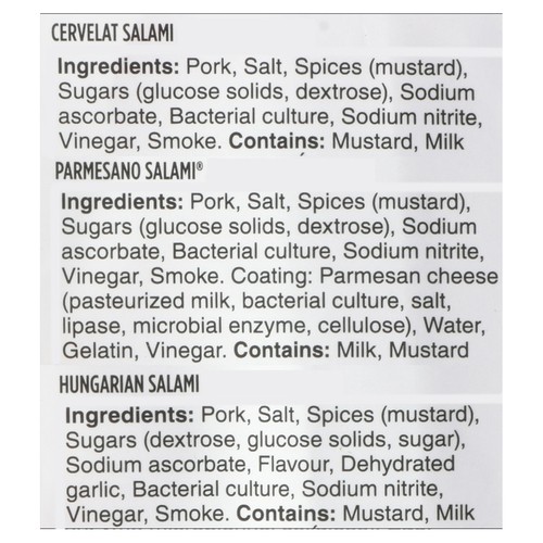 Freybe Gluten-Free Salami Cervelat Parmesano Hungarian 100 g
