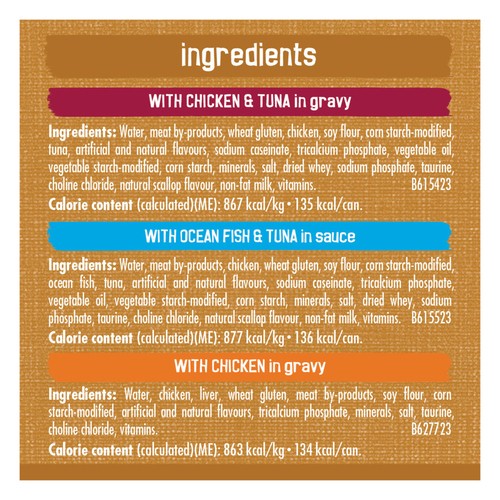 Friskies Tasty Treasures Wet Cat Food Mega Pack Chicken Tuna Ocean Fish Cheese 3.74 kg