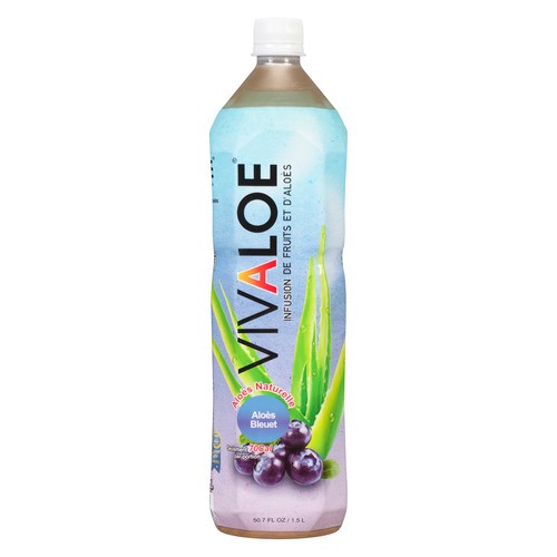 Vivaloe Real Alovera Drink Blueberry 1.5 L (bottle)