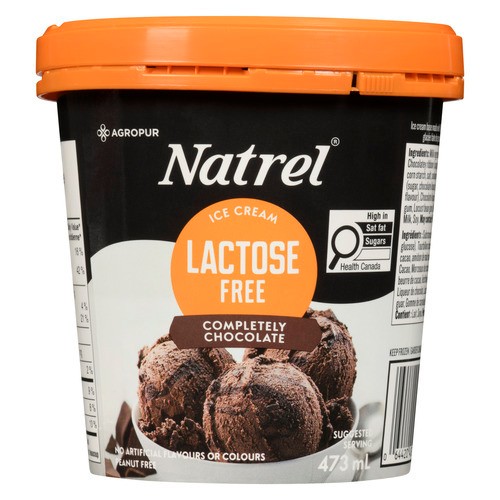 Natrel Lactose-Free Ice Cream Completely Chocolate 473 ml