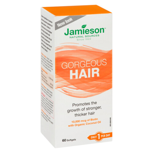 Jamieson Gorgeous Hair Supplement Softgels 60 Count