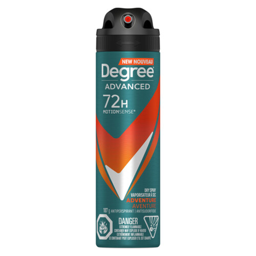 Degree Men Advanced Dry Spray Antiperspirant Deodorant Adventure 107 g