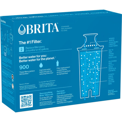 Brita Water Filter Pitcher Advanced Replacement Filter 3 Count