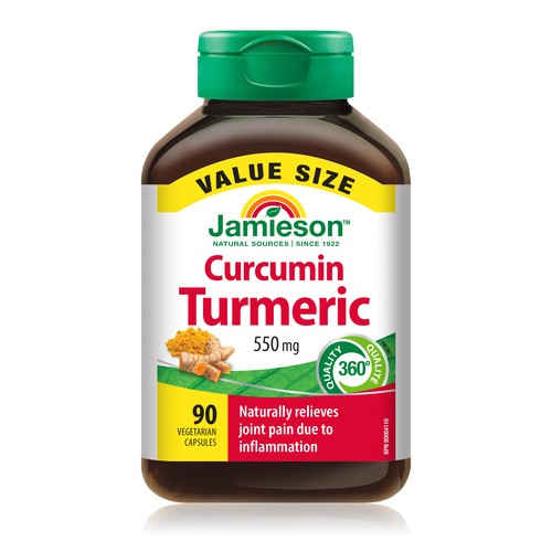 Jamieson Supplement Curcumin Turmeric Vegetarian Capsules 90 Count