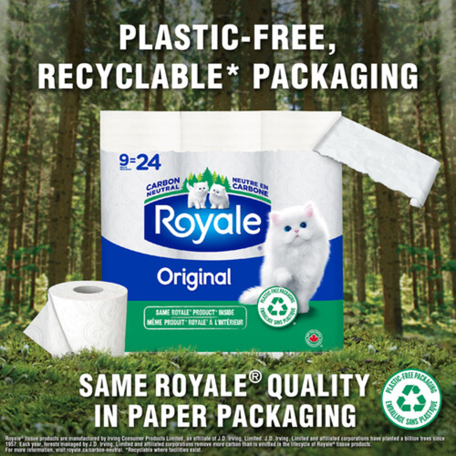 Royale Original Toilet Paper 2-Ply 9 Rolls x 327 Sheets