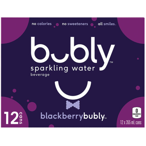 Bubly Sparkling Water Blackberry 12 x 355 ml (cans)