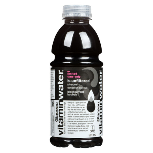 Glacéau B-Unfiltered Vitaminwater  Blackcurrant Baobab 591 ml (bottle)