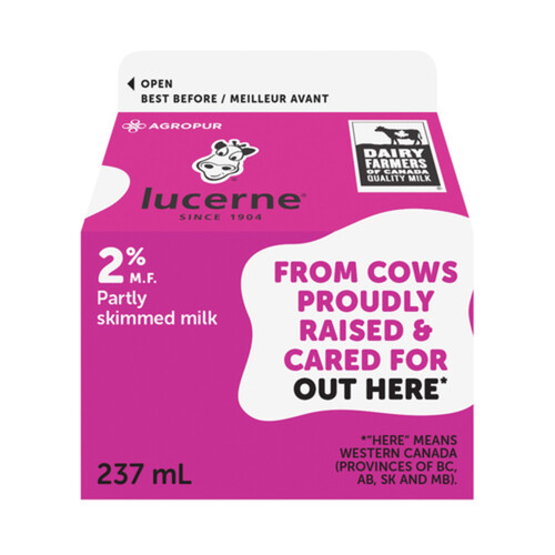 Lucerne 2% Milk Partly Skimmed 237 ml