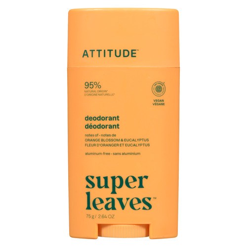 Attitude Super Leaves Deodorant Notes of Orange Blossom & Eucalyptus 75 g