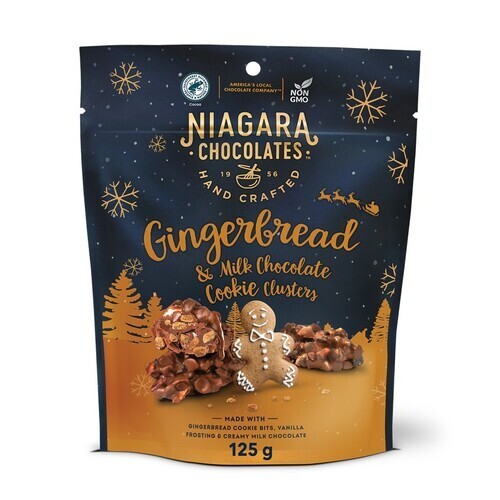 Niagara Chocolates Chocolate Milk Gingerbread Clusters 128 g