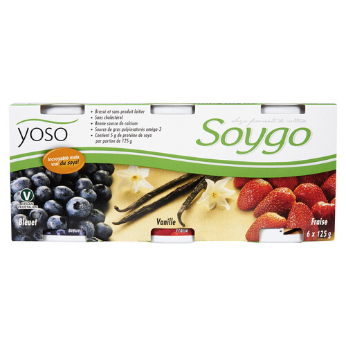 Yoso Dairy Free Soy Yogurt Multipack 6 x 125 g