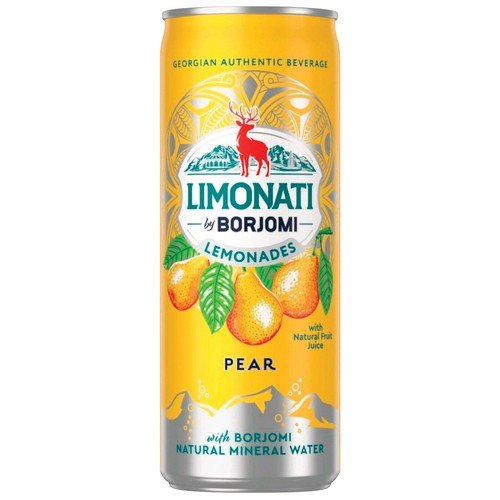 Borjomi Limonati Mineral Water Pear 330 ml (can)