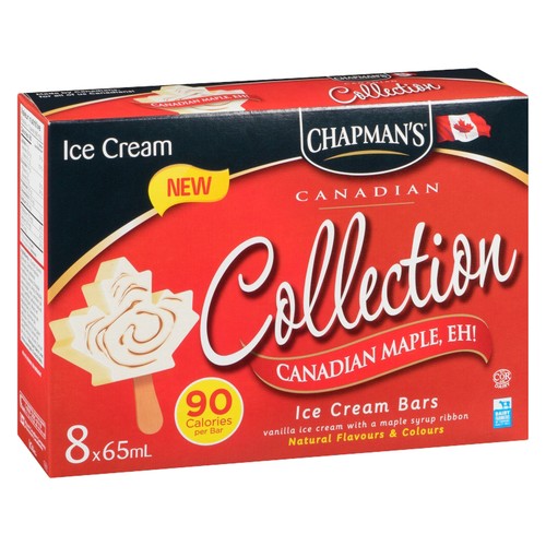 Chapman's Ice Cream Bars Canadian Maple, Eh! 8 x 65 ml