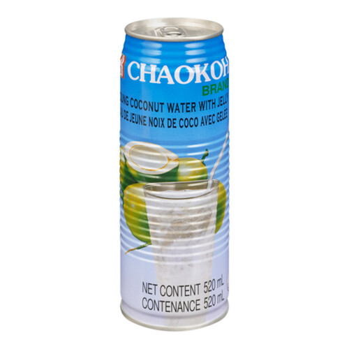 Chaokoh Young Coconut Water With Jelly 520 ml (can)
