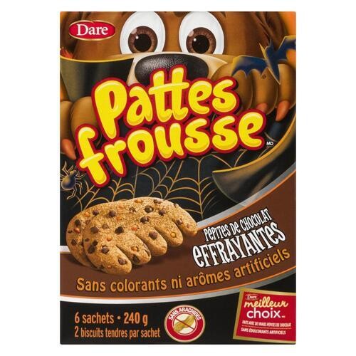 Dare Scare Paws Peanut-Free Cookies Spooky Chocolate Chip 240 g