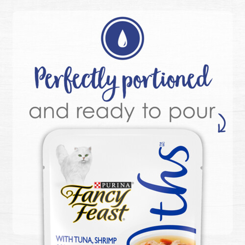 Fancy Feast Gourmet Wet Cat Food Classic Broths With Tuna Shrimp & Whitefish 40 g