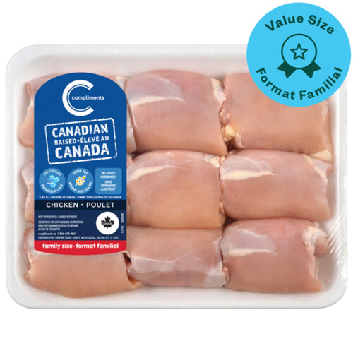 Compliments Chicken Thighs Boneless Skinless Value Size 900 g (6-9 Pieces)