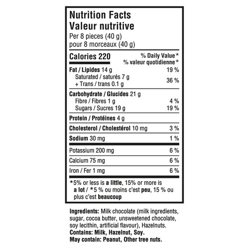 Cadbury Dairy Milk Chocolate Bar Hazelnut 180 g