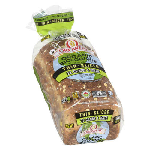 Oroweat Organic Bread 22 Grain Thin 510 g