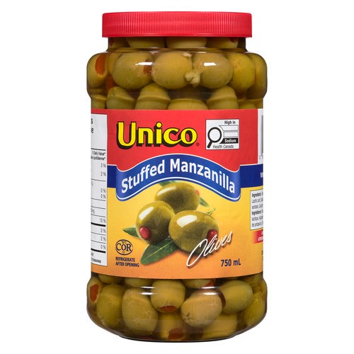 Unico Olives Stuffed Manzanilla 750 ml