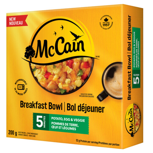 McCain Breakfast Bowl 5 Minute Potato Egg and Veggie 200 g